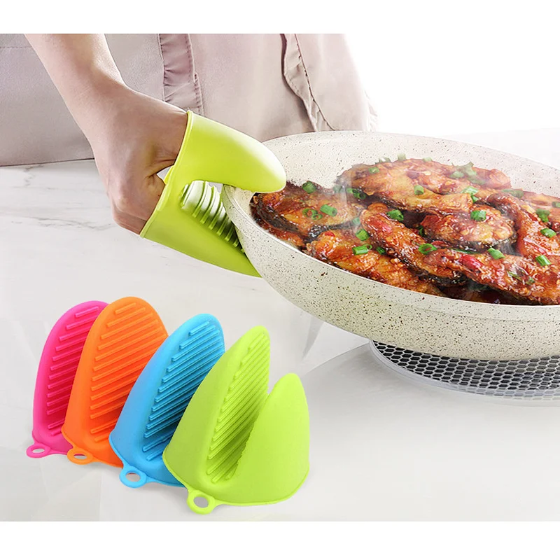Heat Resistance Glove Grip Silicone Pinch Cooking Pinch Mitts Baking