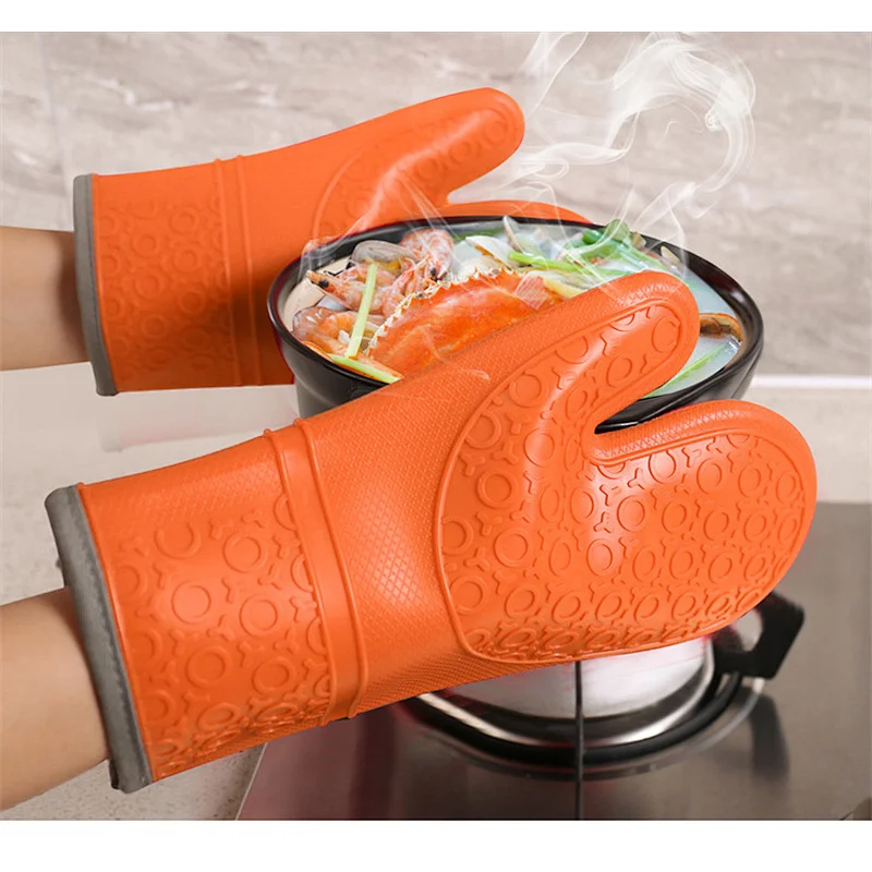 Silicone Oven Mitts Oven Mitt Gloves Heat Resistant Non Slip Glove With Short Mini