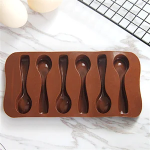 Greatbuy Silicone Mold 6 Even Diy Spoon Chocolate High Quality New Silicone Moulds Cake Decorating