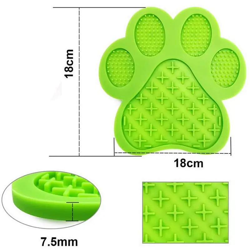 Dog Paw Shape Placemat Met Pet Feeding Mat Silicone Waterproof Bowl Mat Pet Food Mat