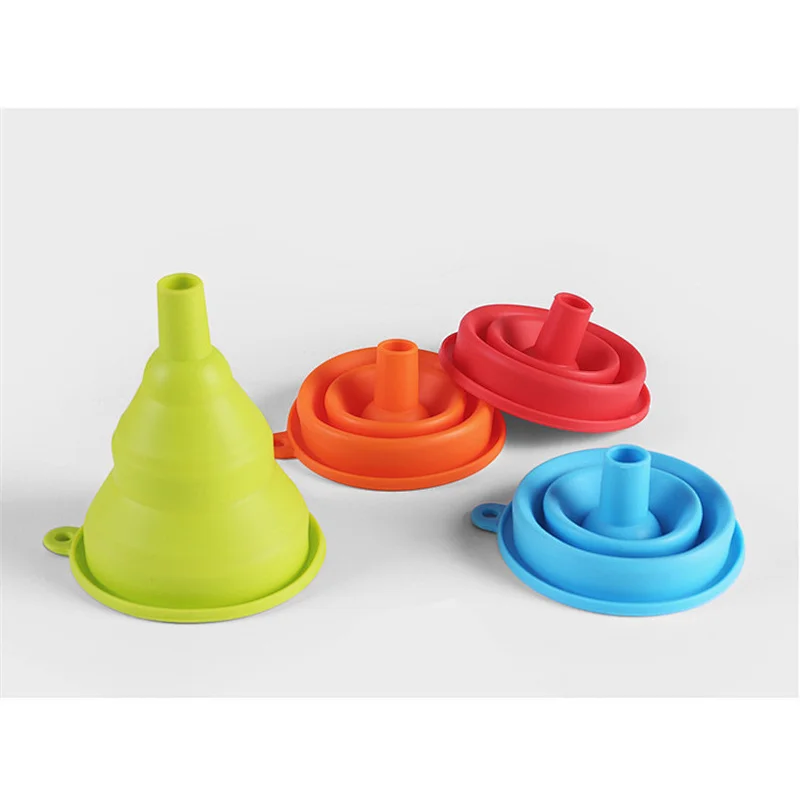 Food Grade Silicone Collapsible Funnel Silicone Foldable Kitchen Funnel