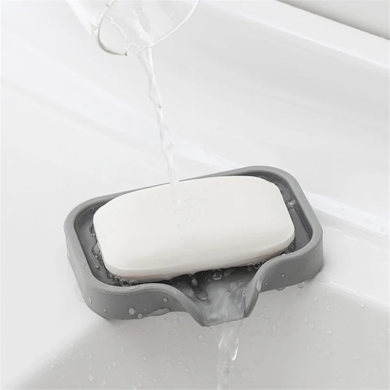 Wholesale Eco Friendly Non-slip Kitchen Sink Organizer Tray For Sponge Soap Dispenser Silicone Kitchen Soap Tray