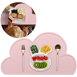 Food Grade Cloud Silicone Mat Baby Dinner  Place Mat Overflow Silicone  Baby Silicone Placemat