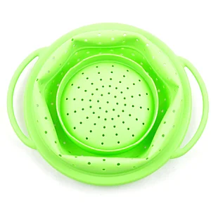 Silicone Collapsible Drain Basket For Kitchen Vegetables Fruit Drain Storage Basket