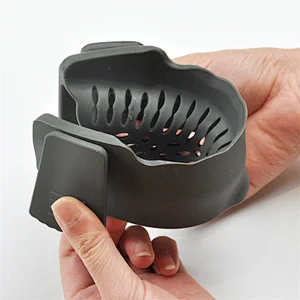 Draining Pot Foldable Clip-on silicone Hands-free Colander Pot  Kitchen Lfgb Food Strainer