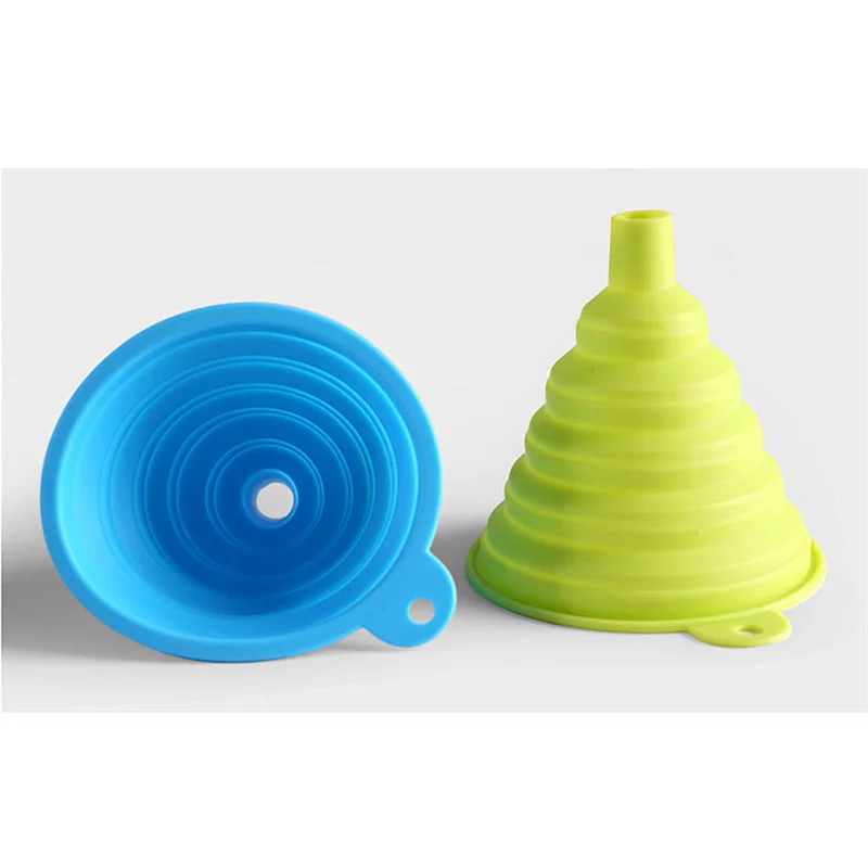 Foldable Food Grade Silicone Collapsible Funnel Silicone Funnel Sets