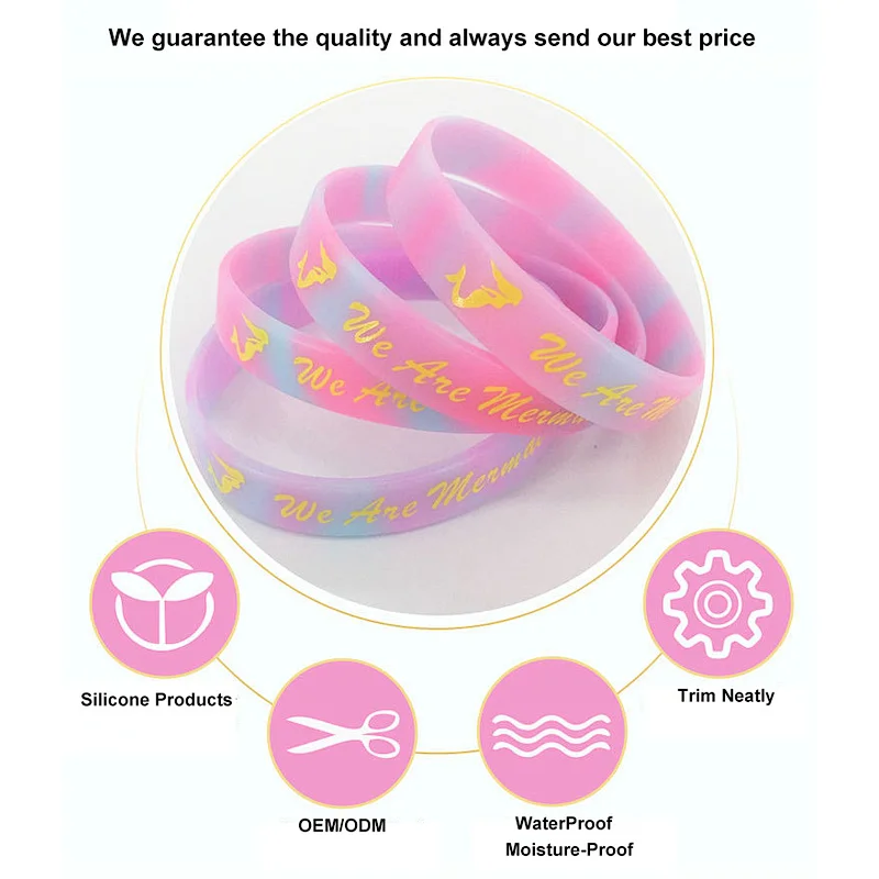Promotional Glow Customizable Hand Band Silicone Personalized Custom Silicone Band