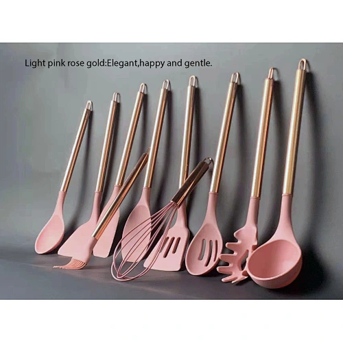 white silicone cooking utensils
