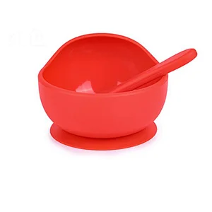 Wholesale Food Mixing Non Spill Animal Food Grade Lfgb Pastel Suction Silicone Baby Bowl