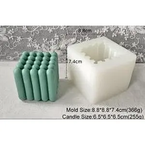 Cube Aromatherapy Honeycomb Cylinder Scented Diy Wool Shape Geometric Candle Silicone Mold