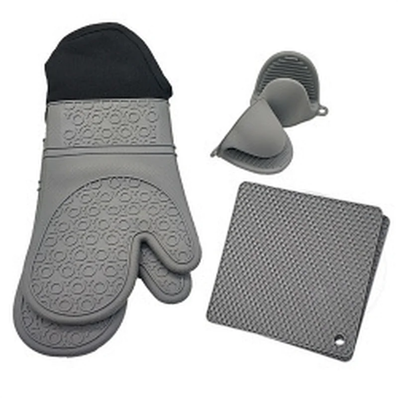 Kitchen Mitten Oven Pot Holder Mitts Hot Pads Silicone And Pot Holders Sets
