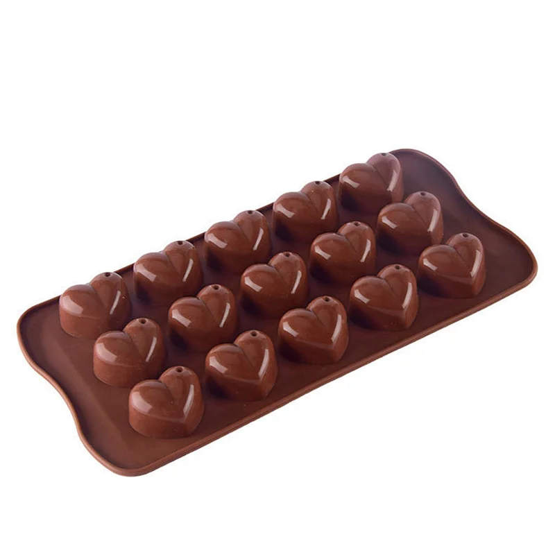 Silicone 3D Heart Chocolate Mould Silicone Chocolate Polycarbonate Chips Mold Tools