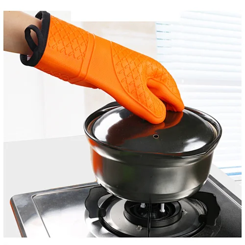 Custom Logo Microwave Oven Mitt Silicon Rubber Oven Glove