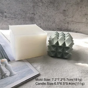 Silicone Candle Mold Bubble Cube Mould 3D Candle Mould Candle Wax Soy Silicone Mold