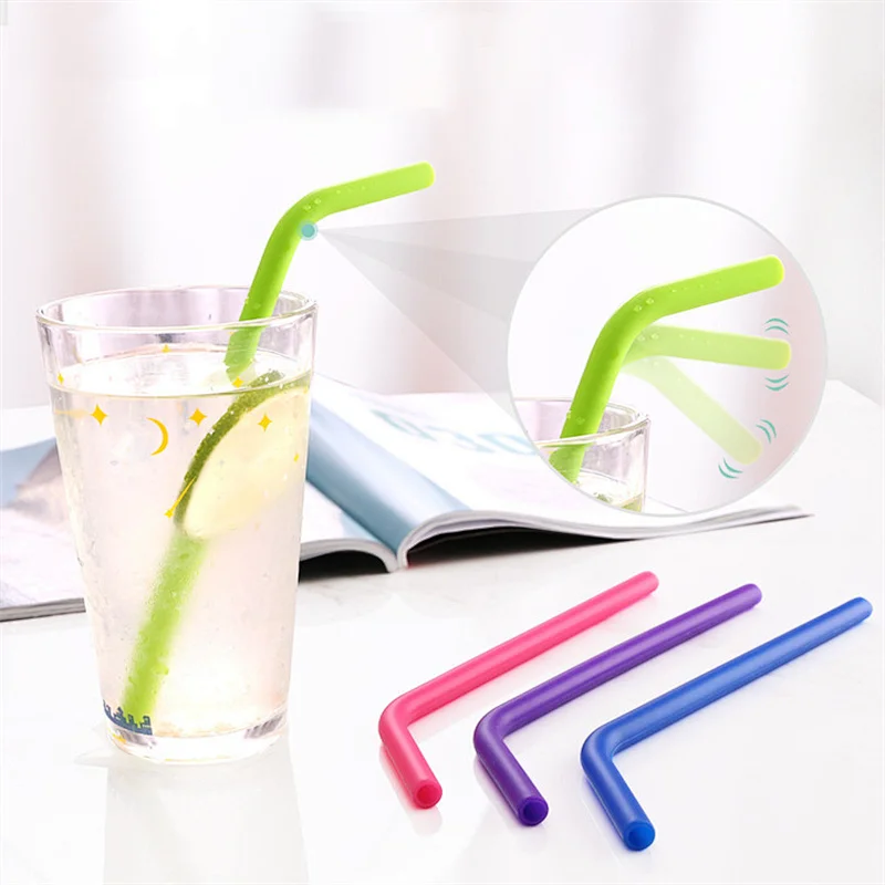 Custom Bpa Free Collapsible Food Grade Transparent New Reusable The Clear Foldable Silicone Straw