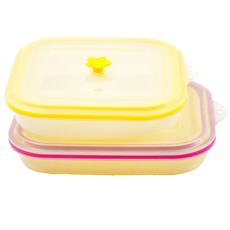 Square Food Storage Container Microwavable Food Container With Lid