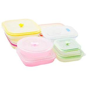 Food Grade Silicone Baby Food Containers With Lids New Design Wedding Package Food Container