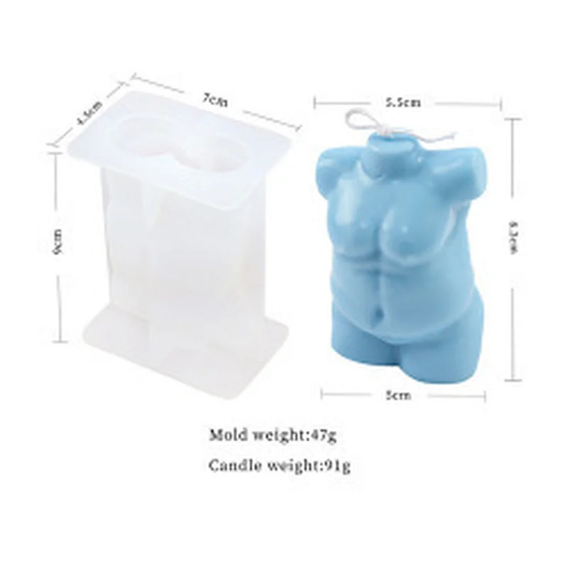 Art Body Candle Mold Female Large Human Body 3D Designer Candle Silicone Mold