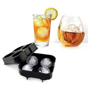 Round Ice Cube Mold Sphere Ice Ball Maker Tray Bpa Free Giant Silicone Ice Cube Tray