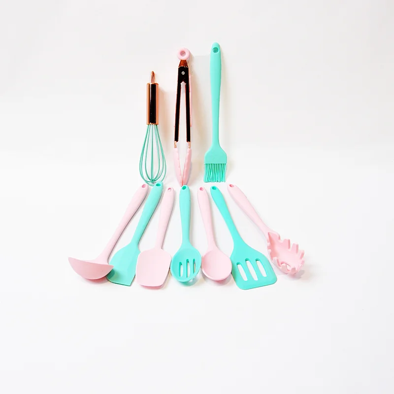 Amazon Hot Sale Household Baking Utensils For Kids Serving Spoon Mini Silicone Utensils Set  Spatula Set Cooking Utensils