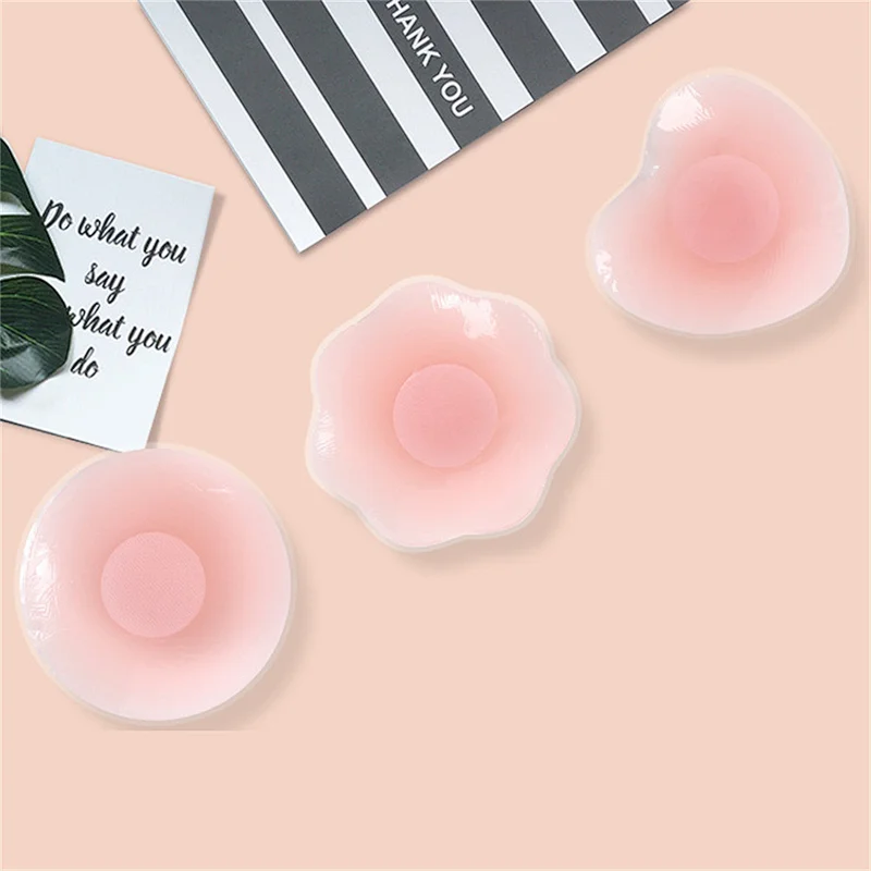 Customized  Mini Pasties Disposable Silicone Adhesive Nipple Cover No Glue For Women