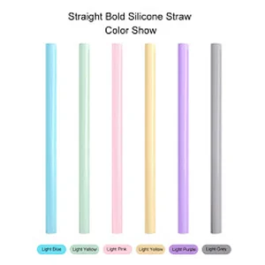 Silicone Straws Eco Friendly Reusable Silicon Folding Straw Reusable Rollable Silicon Straw