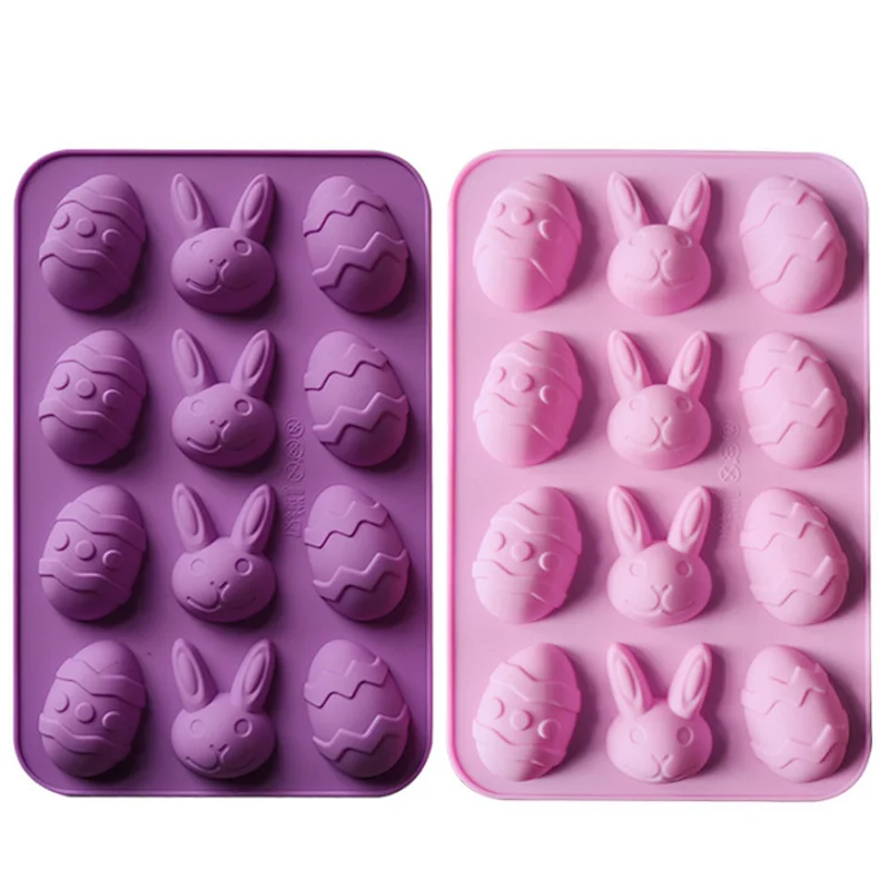 3D Rabbit Easter Bunny Silicone Mould Fondant Cake Molds Cupcake Decorating Tools Confeitaria Chocolate Mold Kitchen