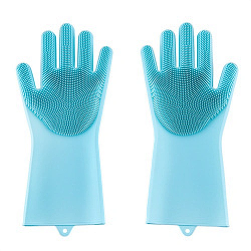 black silicone oven gloves