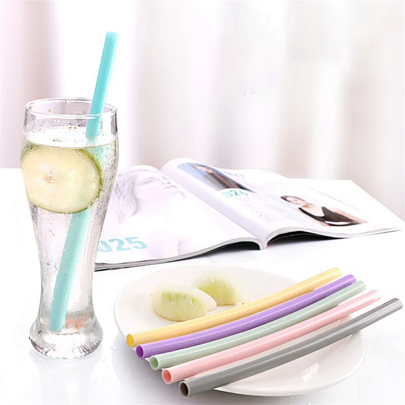 Custom Bpa Free Collapsible Food Grade Transparent New Reusable The Clear Foldable Silicone Straw