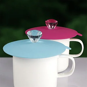 Popular Silicone Cup Lid Mug Glass Coffee Cup With Silicone Lid For Coffee Cup