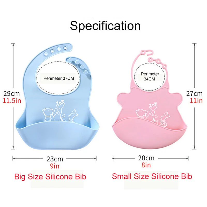 Custom Organic Disposable Waterproof Detachable Food Feeding Toddler baby silicone bibs