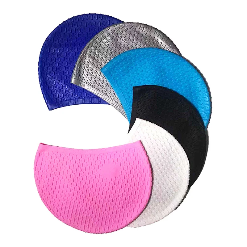 Adult Funny Natation Silicone Ear Protection Swim Cap For Women Swimming Long Hair