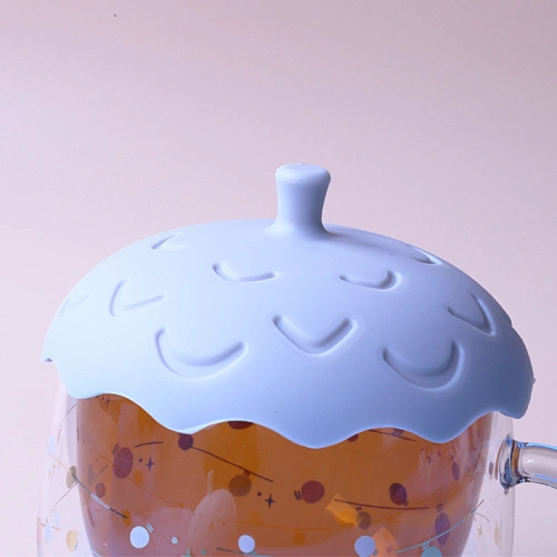 silicone cup with lid and straw