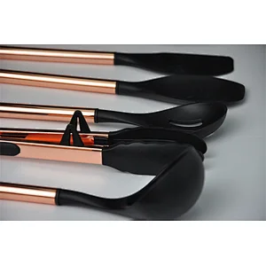 Luxury Serving Cooking Utensil Set With Spatula Silicone Kitchen Utensils Set With Holder