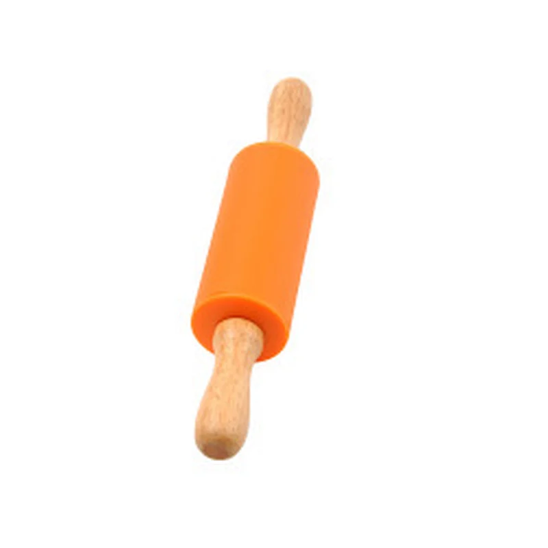 Mini Wood Kids Wood Personalised Industrial Cake Pastry Pizza Food Grade Kids Cake Tool Silicone Rolling Pin