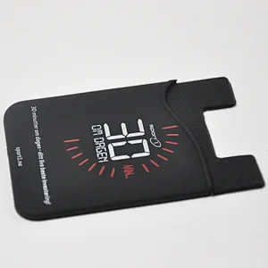 Stick On Wallet Card Holder Phone Pocket Silicone Mobil Phone Card Holder