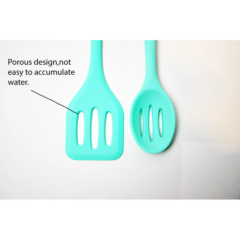 Non-Stick Silicone Kitchen Cooking Set Accessories Cooking Tools For Kids 5Pcs Silicone Pasta Spoon Kitchen Utensils