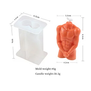 Plus Size Woman Torso 3D Silicone Mold Body Shaped Candle Mold