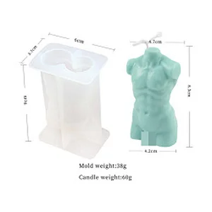 Plus Size Woman Torso 3D Silicone Mold Body Shaped Candle Mold