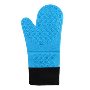 Silicone High Temperature Gloves Long a Set of Heat-Resistant Silicone Oven Mitts