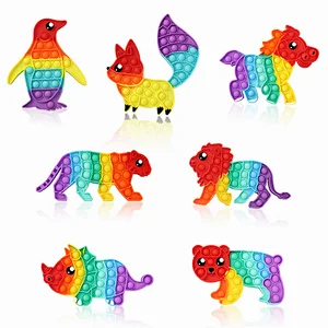 Proveedor De Pulsera Fidget Toy Set Heart Unicorn Confetti Popper Puzzle Fidget Among Us Strawberry Push Pop