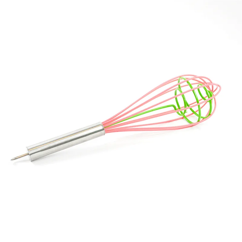 Mini Hand Silicone Ball Baking Whisk Color Stainless Steel Egg Beater Whisk