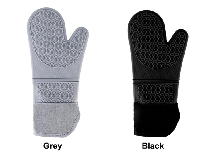 black cooking gloves