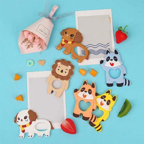 Hot sale best baby teething toy silicone lion chew toy