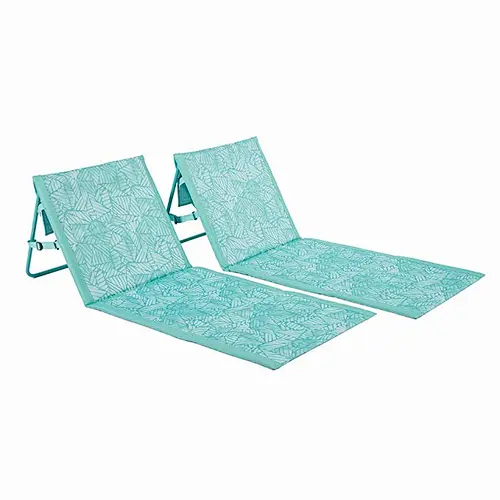 Folding sandproof beach lounge chair cushion sand free beach mat with bag