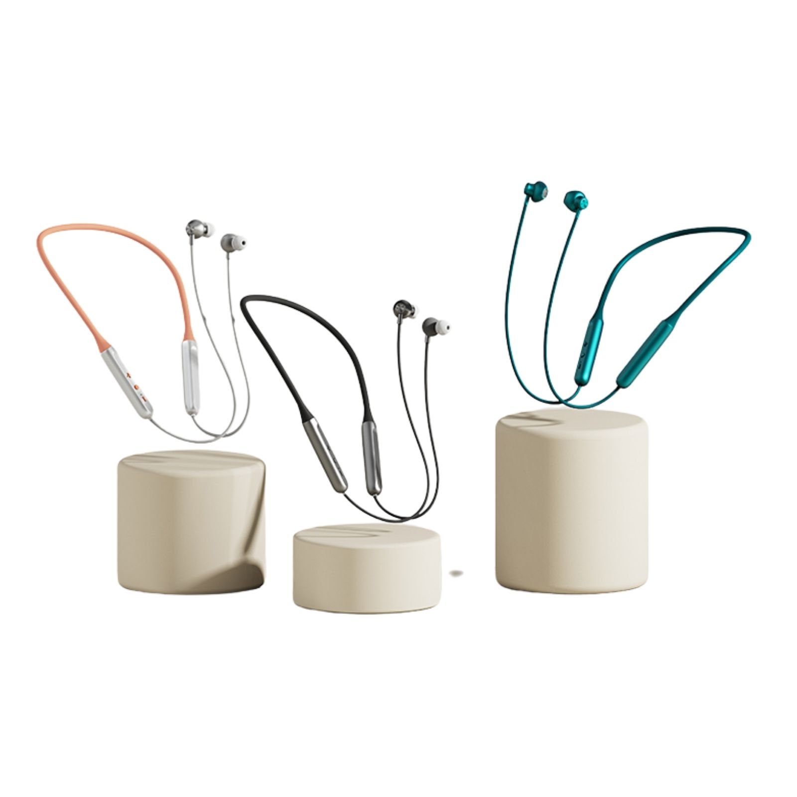 ENC Bluetooth 5.2 Soft Silicon Neckband Earphones