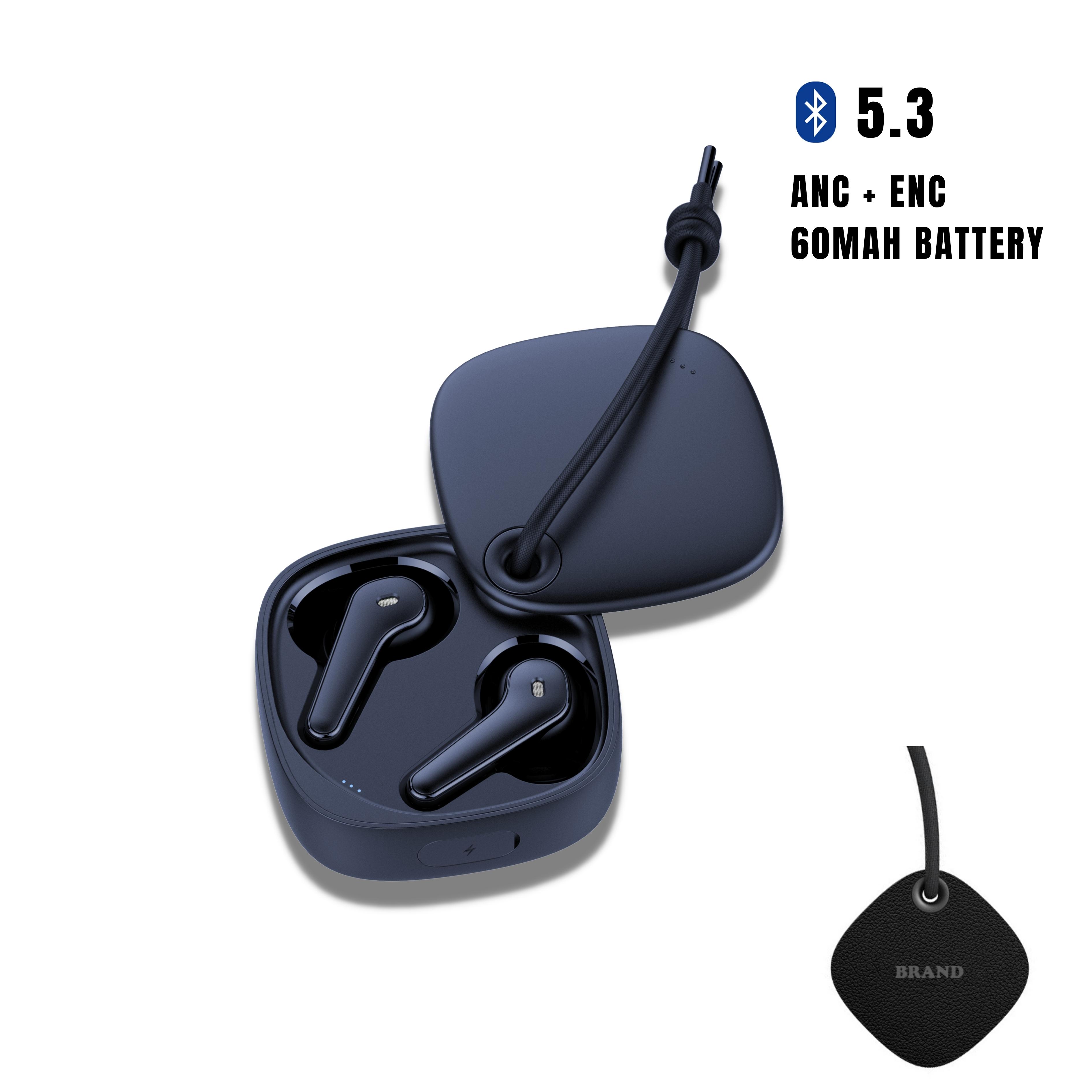 ANC ENC Dual Microphones 60mAh 10 hours Play time TWS Earbuds, Adjustable ANC/Ambient Mode Fast Charge