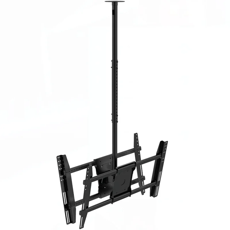 P52 Height Adjustable Flip Down Double Side Ceiling TV MountS For 40 - 80 Inch TV