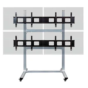 New heavy duty mobile led tv wall mount stand for 4 screens