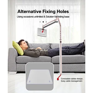 Height Adjustable Flexible Long Arm Rotate Mullti-angle for Hospital Home Use beside bed tablet mount